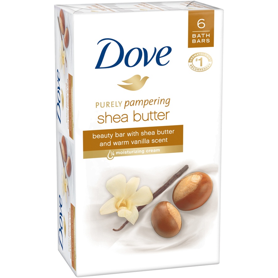 slide 2 of 3, Dove Purely Pampering Shea Butter Beauty Bar, 6 ct; 4 oz
