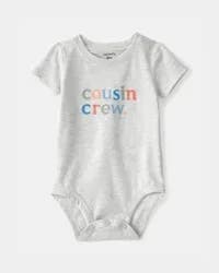 Carter's Baby 'Cousin Crew' Graphic Bodysuit - Grey - 6M