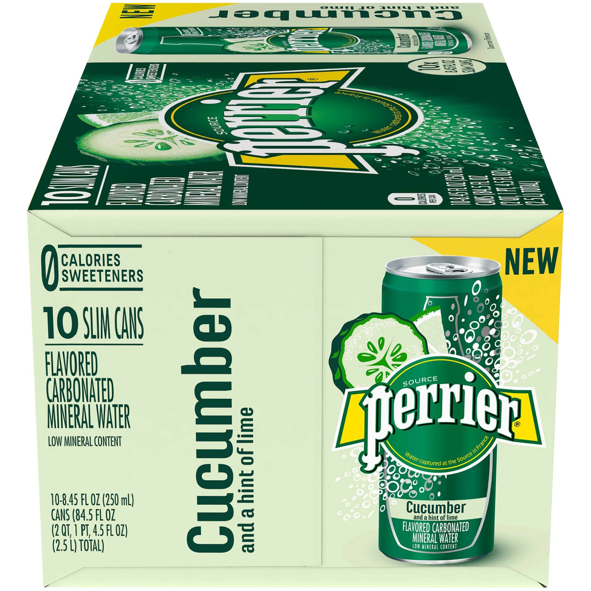 slide 3 of 7, Perrier Cucumber Lime Sparkling Water, 84.5 fl oz