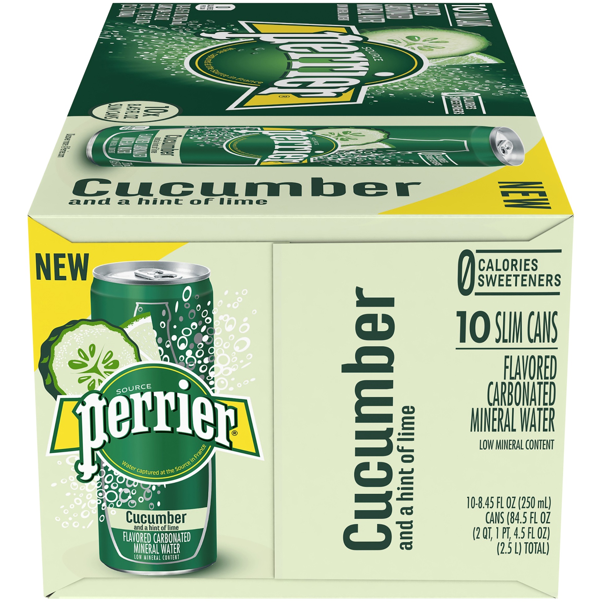 slide 4 of 7, Perrier Cucumber Lime Sparkling Water, 84.5 fl oz