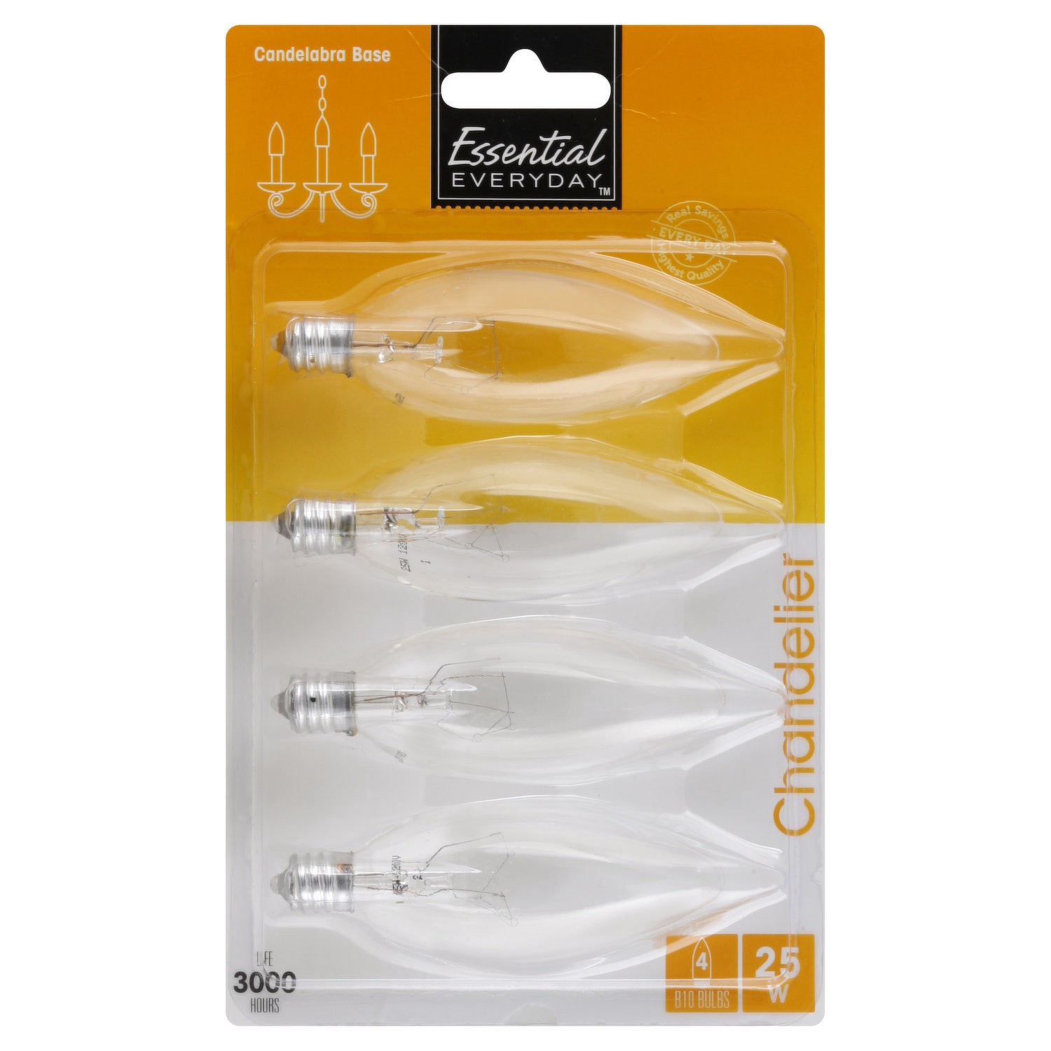 slide 1 of 1, Essential Everyday Light Bulbs Chandelier, 4 ct