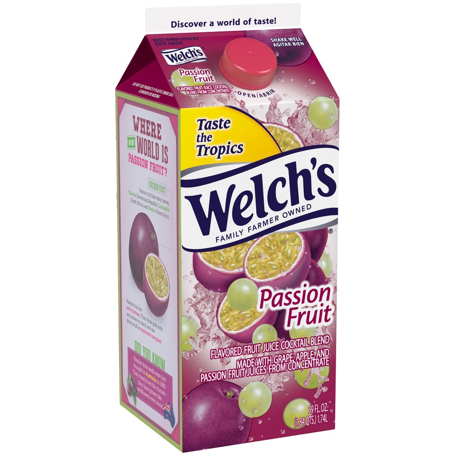 slide 2 of 6, Welch's Passion Fruit Cocktail Juice Blend - 59 fl oz, 