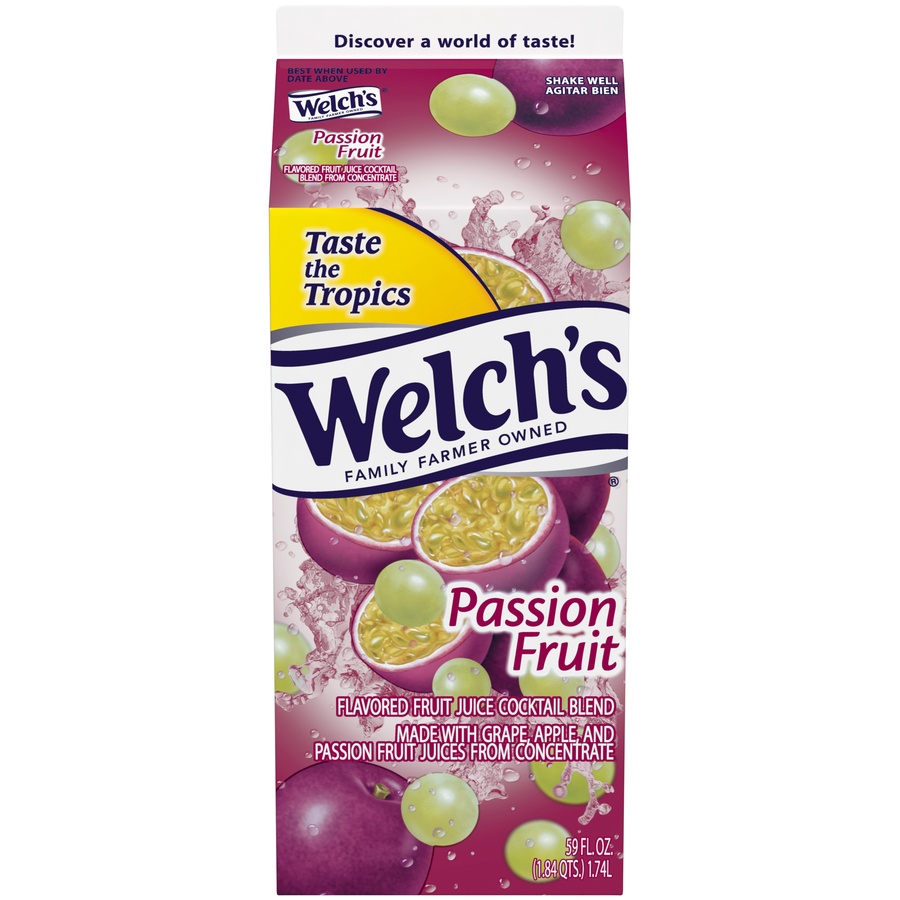slide 4 of 6, Welch's Passion Fruit Cocktail Juice Blend - 59 fl oz, 