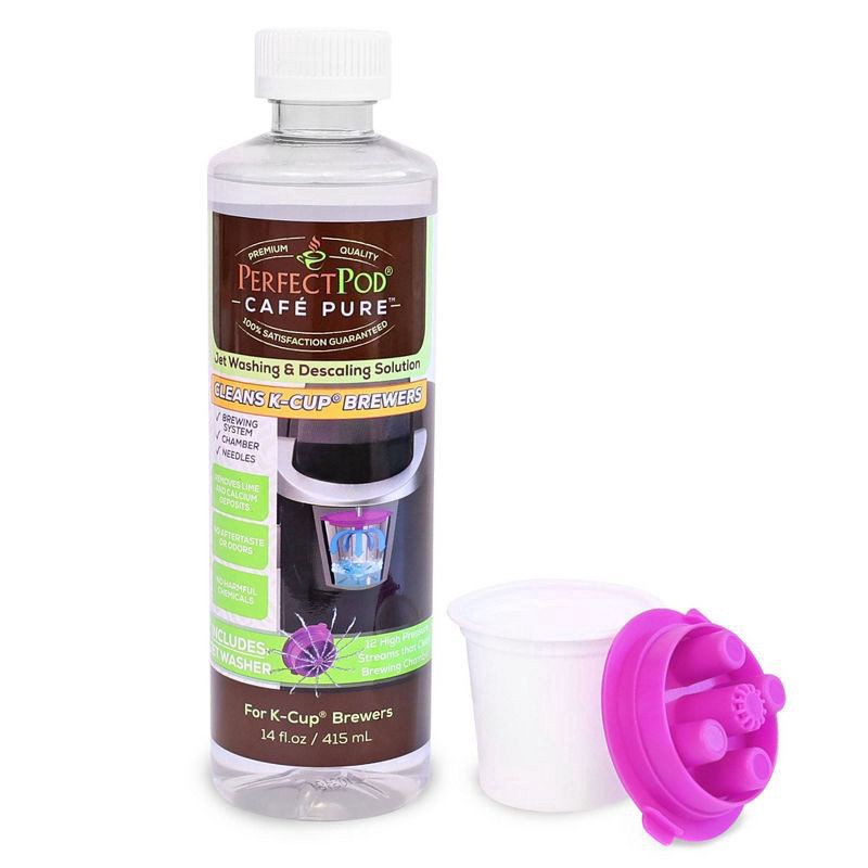 slide 1 of 5, Perfect Pod Café Pure Single-Serve Coffee Maker Cleaning and Descaling Kit, 14 fl oz