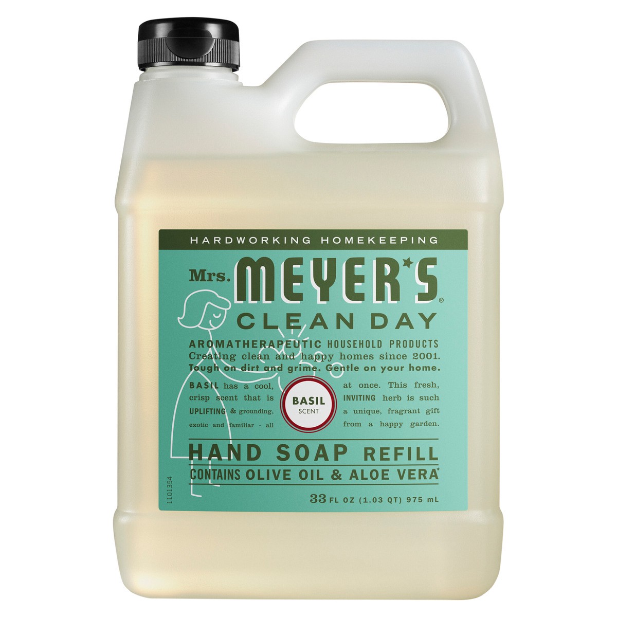 slide 1 of 3, Mrs. Meyer's Clean Day Liquid Hand Soap Refill, Basil Scent, 33 Ounce Bottle, 33 fl oz