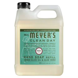 Mrs. Meyer''s Clean Day Liquid Hand Soap Refill, Basil Scent, 33 Ounce Bottle