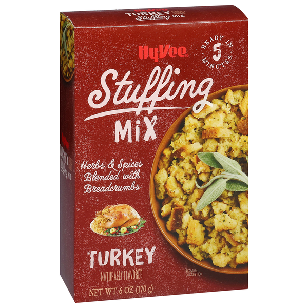 slide 1 of 8, Hy-vee Turkey Herbs & Spices Blended With Bread Crumbs Stuffing Mix, 6 oz