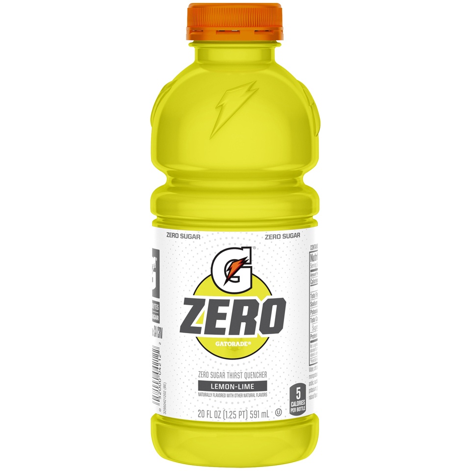 slide 2 of 5, Gatorade G Zero Lemon Lime Sports Drink - 8pk/20 fl oz Bottles, 8 ct; 20 fl oz
