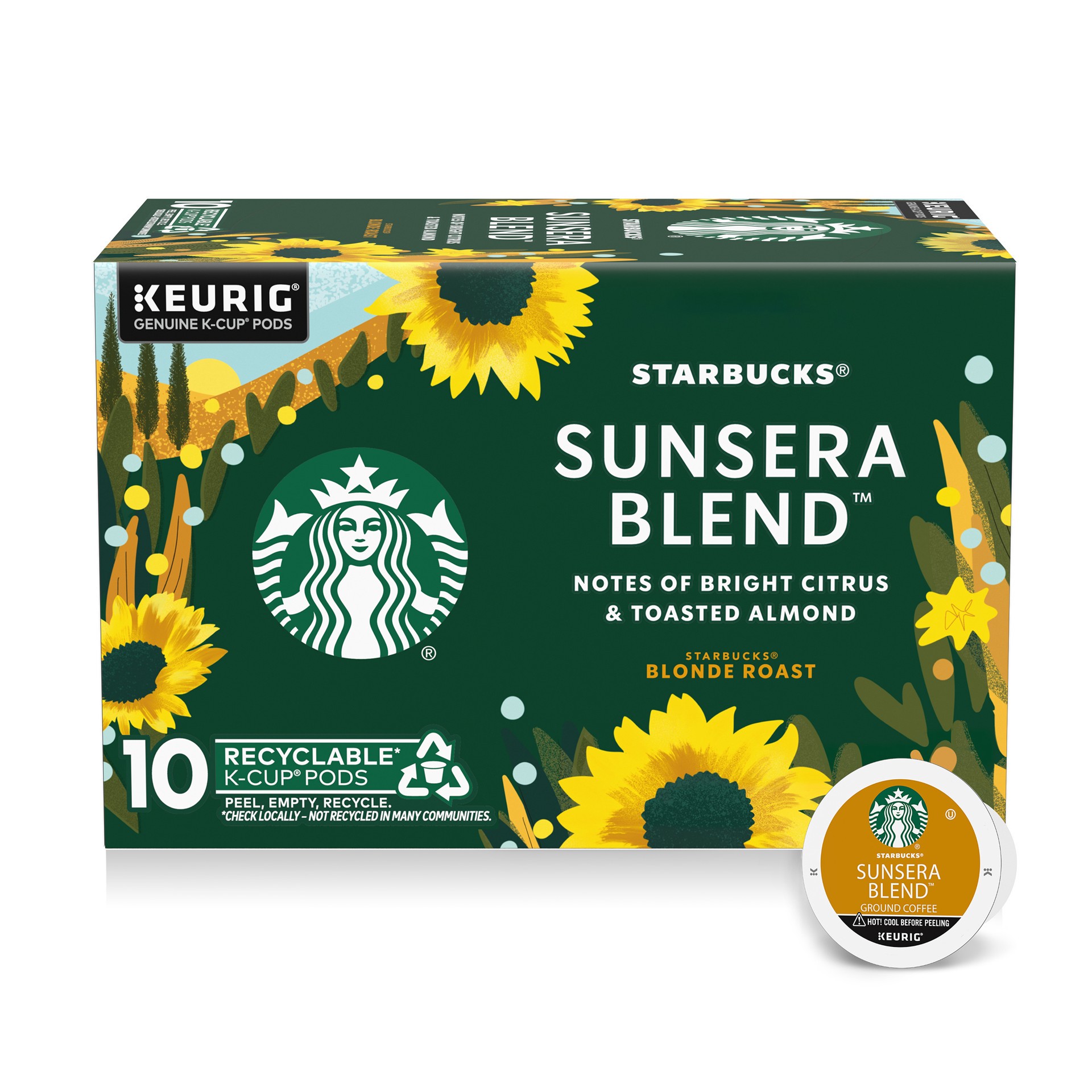 slide 1 of 4, Starbucks Blonde Roast Ground Sunsera Blend Coffee 10 ea, 10 ct