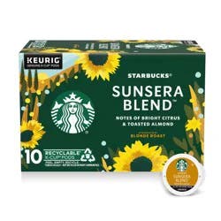 Starbucks K-Cup Coffee Pods, Sunsera Blend For Keurig Coffee Makers, 100% Arabica, 1 Box (10 Pods)