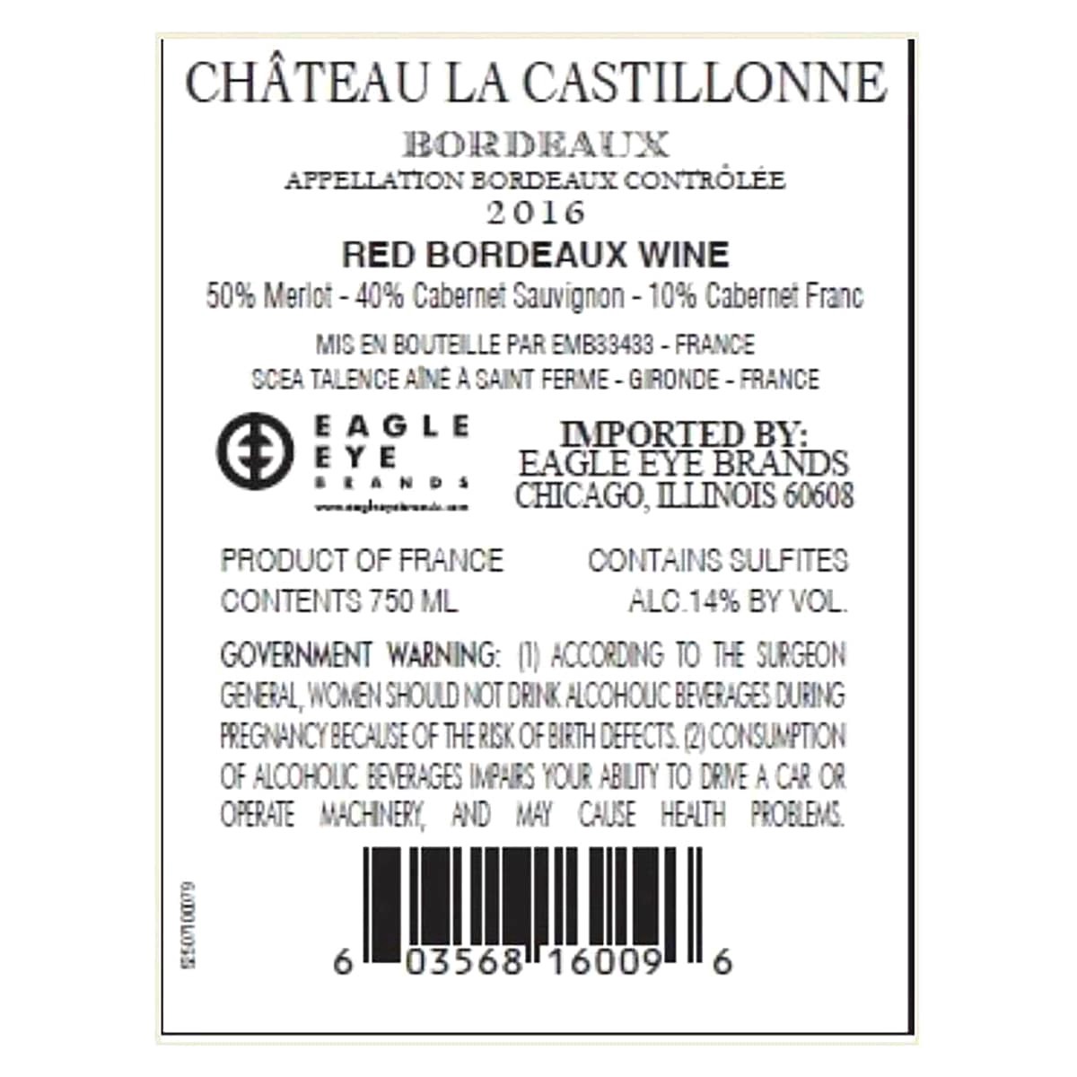 slide 2 of 2, Chateau La Castillonne Bordeaux, 750 ml