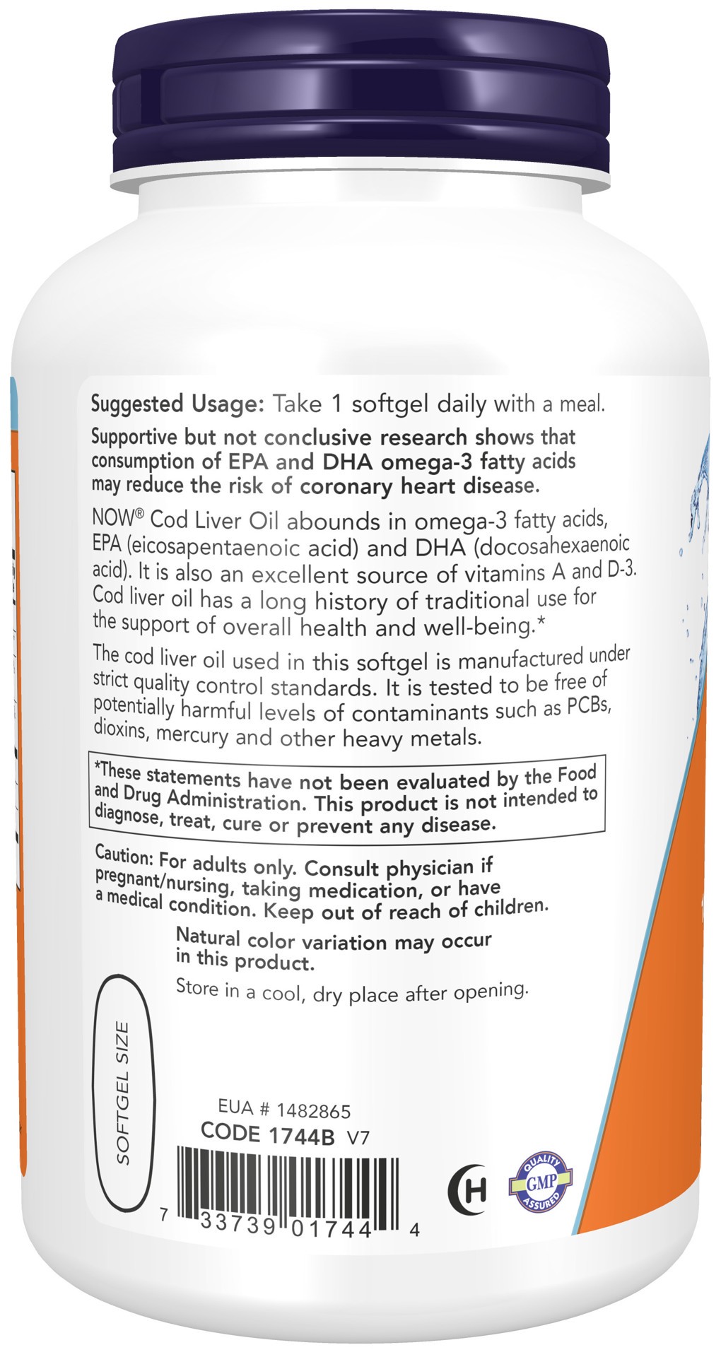 slide 3 of 4, NOW Cod Liver Oil, Extra Strength 1,000 mg - 180 Softgels, 1 ct