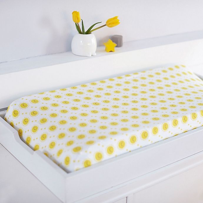 slide 3 of 3, Hello Spud Organic Cotton Happy Sun Changing Pad Cover - Yellow, 1 ct