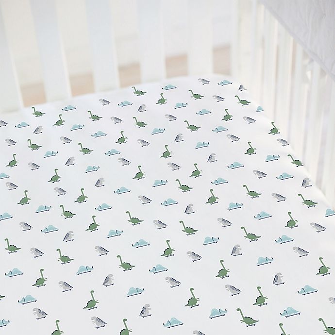 slide 2 of 3, Hello Spud Dino Organic Cotton Fitted Crib Sheet, 1 ct