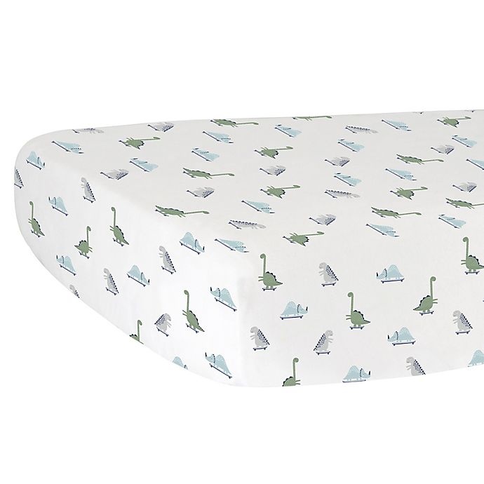 slide 1 of 3, Hello Spud Dino Organic Cotton Fitted Crib Sheet, 1 ct