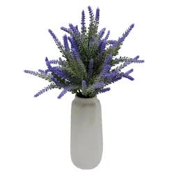 Elements Vase Polysilk Artificial Greenery Lavender 18 in