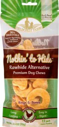 Fieldcrest Farms Nothin to Hide Premium Rings & Bones Chicken Flavor Dog Chews 12 ea