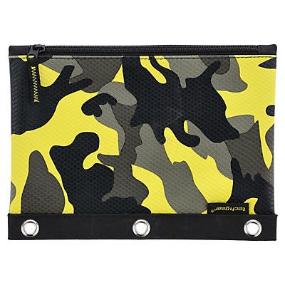 slide 1 of 1, Tech Gear Camo Gird 3-Ring Pencil Pouch, 1 ct