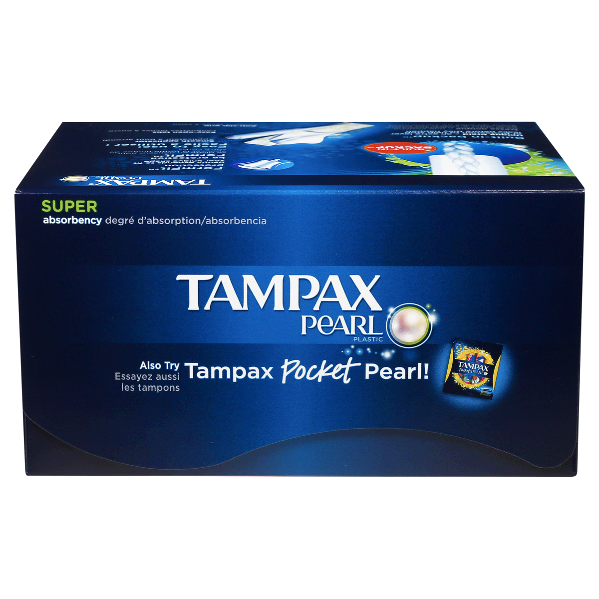 slide 5 of 13, Tampax Pearl Tampons Super Absorbency with LeakGuard Braid - Unscented - 50ct, 50 ct