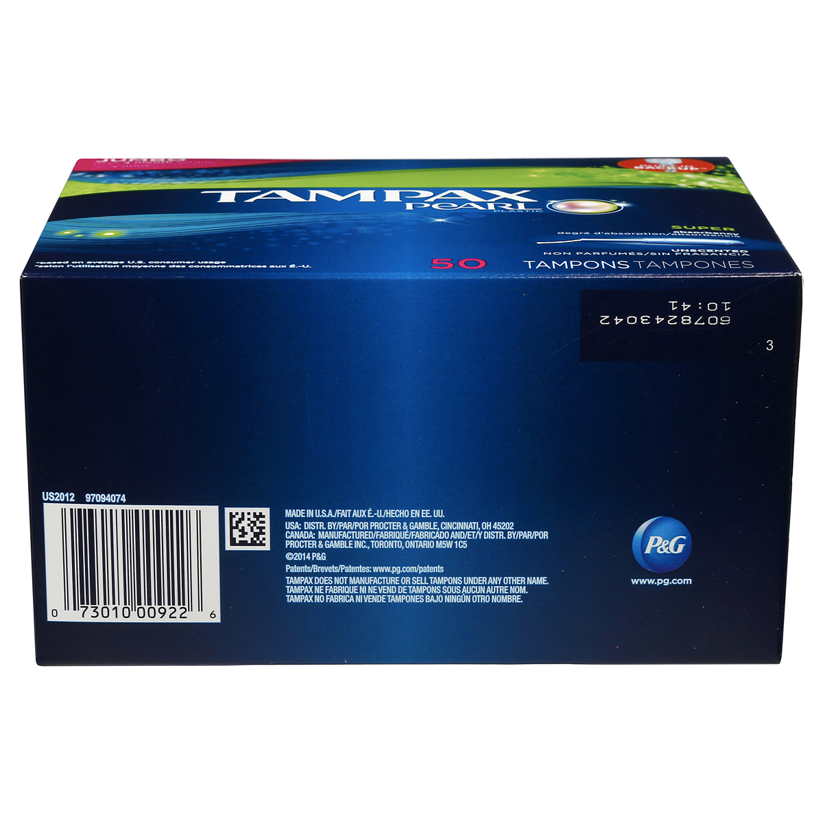 slide 8 of 13, Tampax Pearl Jumbo Unscented Tampons 50 ea, 50 ct