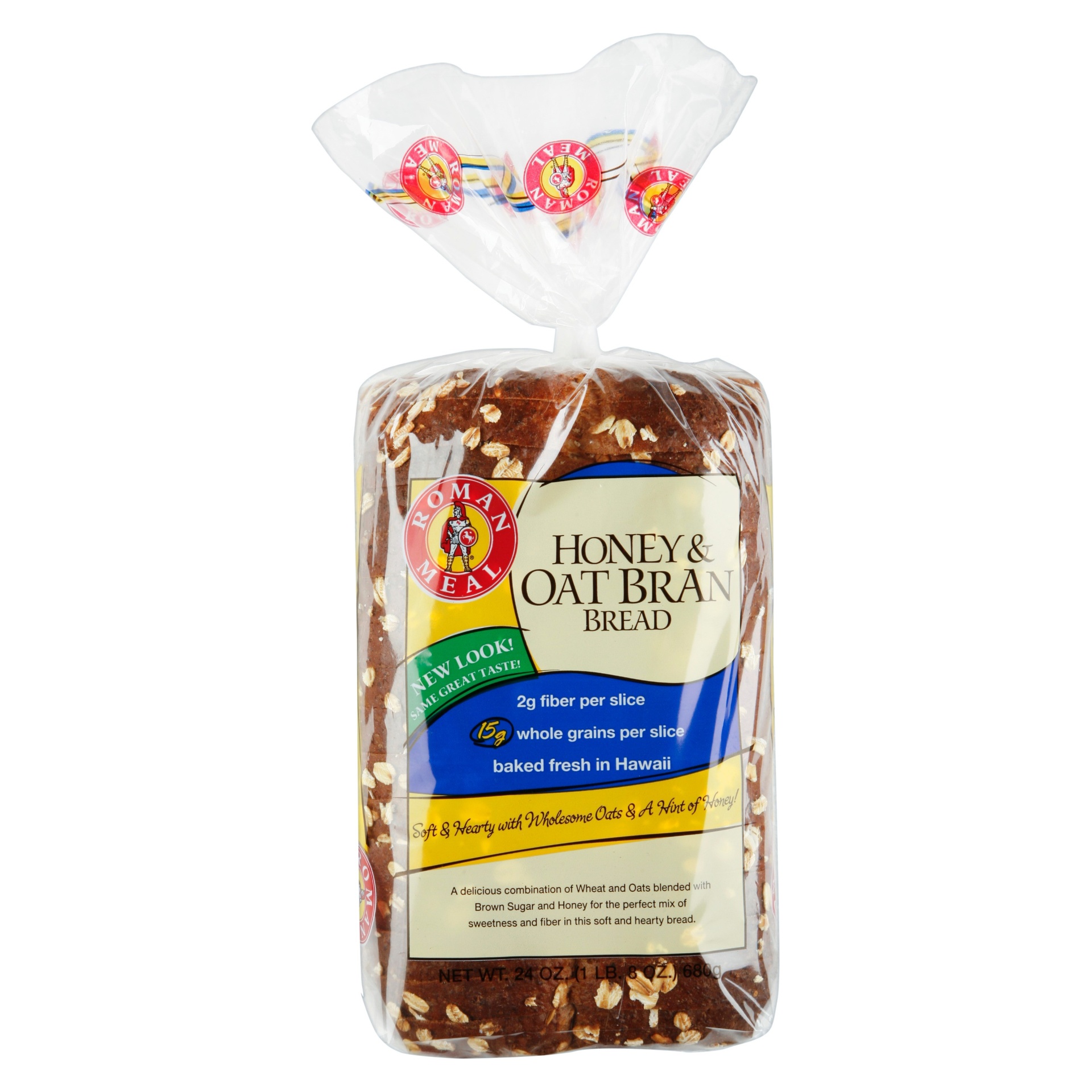 slide 1 of 1, Roman Meal Oat Bran Bread, 24 oz