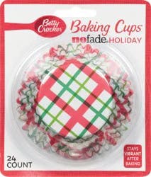 Betty Crocker Plaid Red/Green Baking Cup No Fade