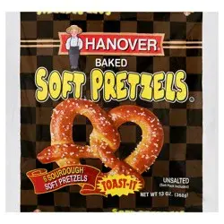 Hanover Baked Unsalted Soft Pretzels 6 ea