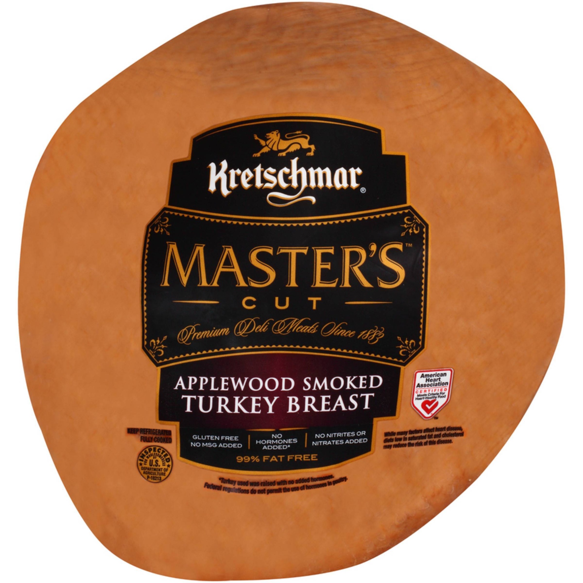 slide 1 of 1, Kretschmar Masters Cut Applewood Smoked Turkey, per lb