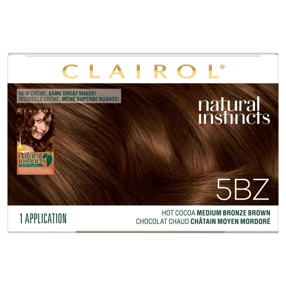 slide 2 of 8, Clairol Natural Instincts Hair Color - Medium Bronze Brown 5BZ, 1 ct