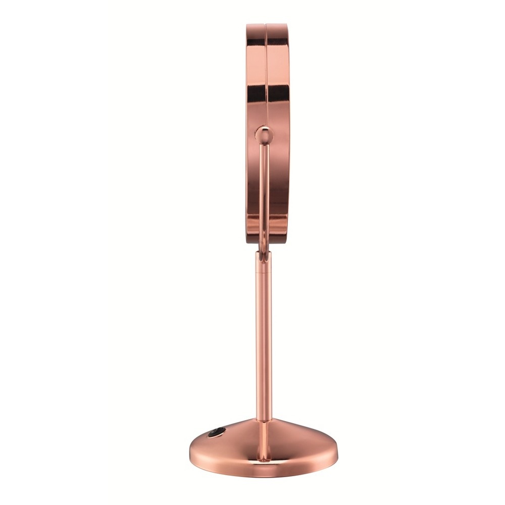 slide 2 of 4, Conair 1X/10X LED Makeup Mirror - Rose Gold, 1 ct