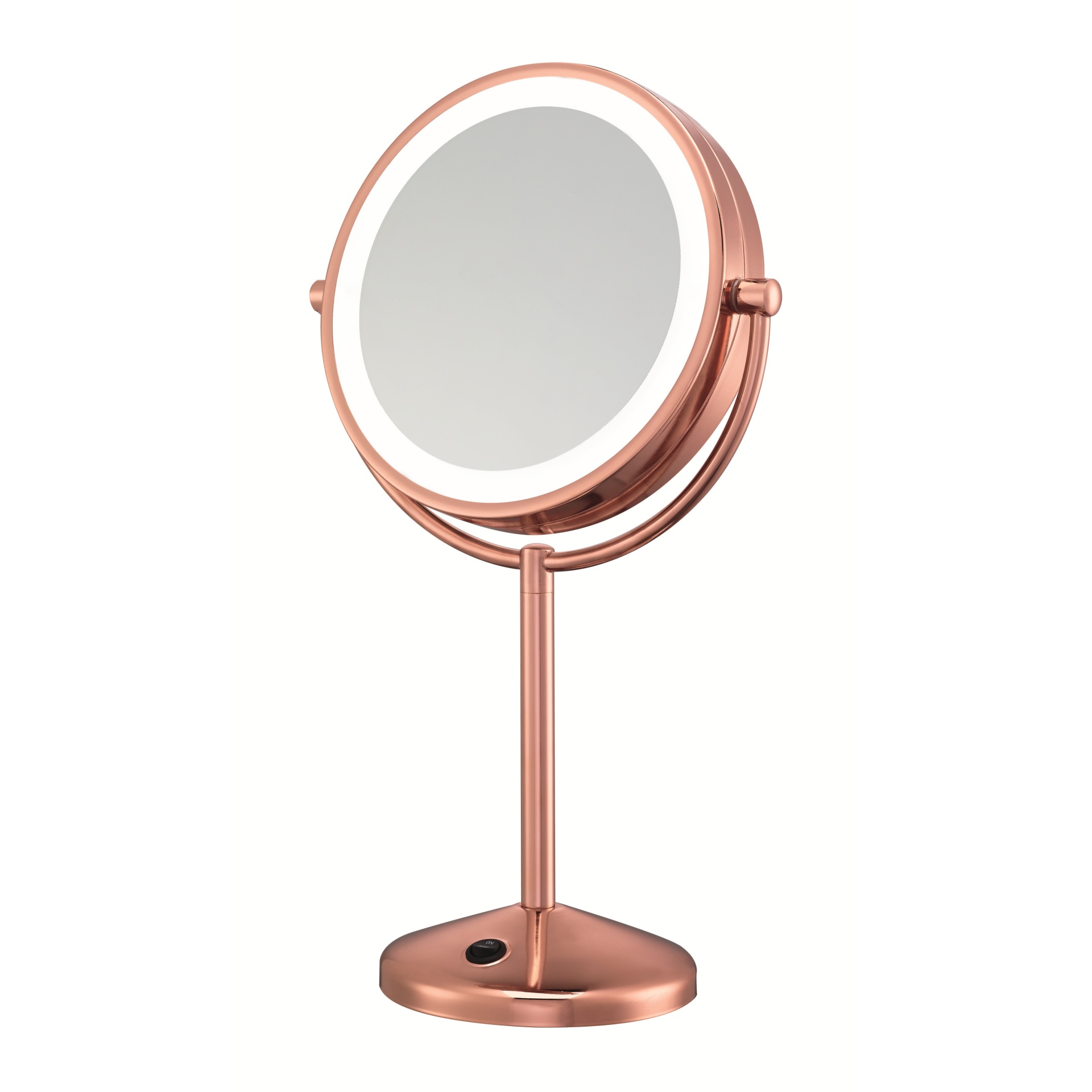 slide 1 of 4, Conair 1X/10X LED Makeup Mirror - Rose Gold, 1 ct