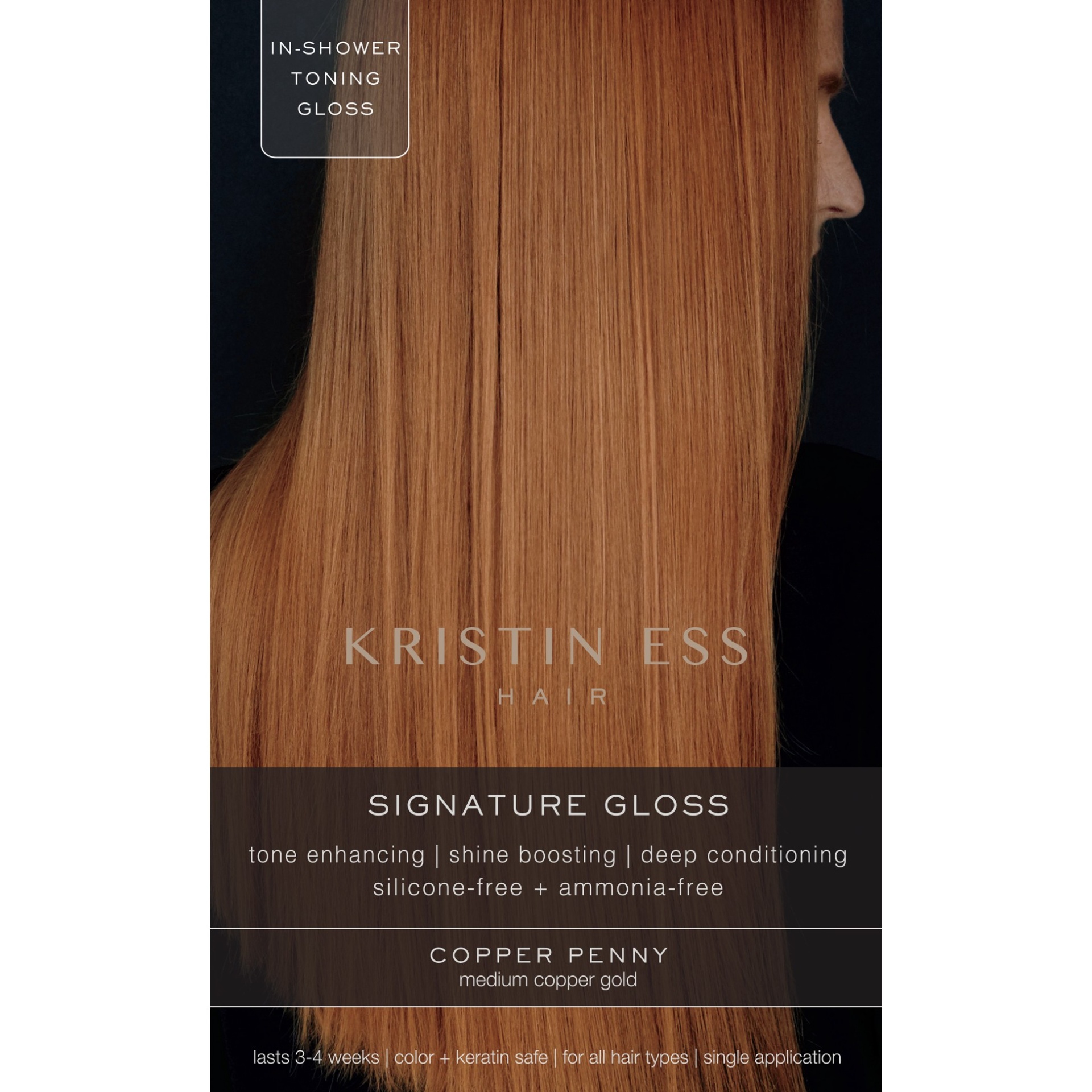 slide 1 of 5, Kristin Ess Signature Hair Gloss - Copper Penny - 2 fl oz, 4 fl oz