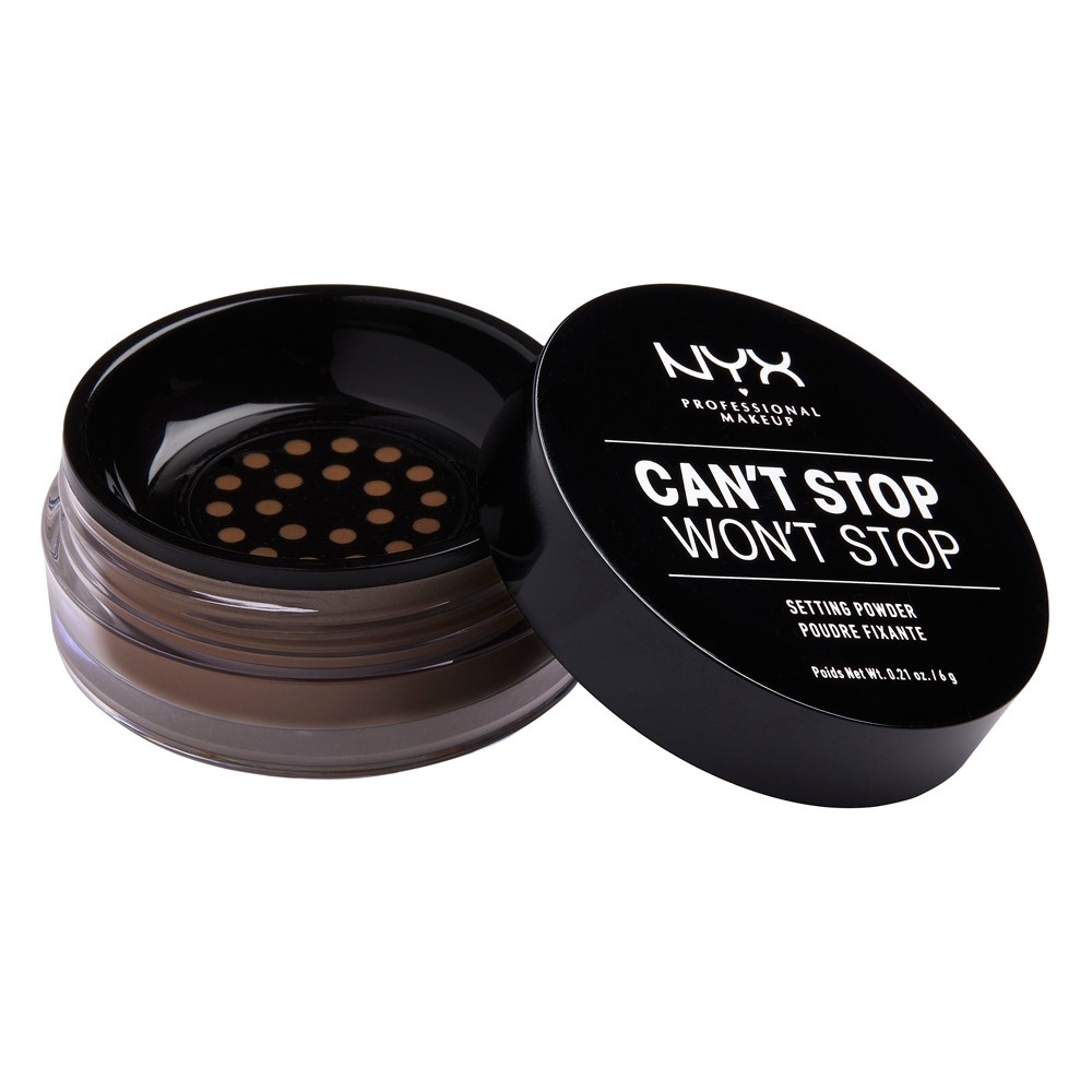 slide 2 of 3, NYX Professional Makeup Can't Stop Won't Stop Setting Powder Deep, 0.21 oz