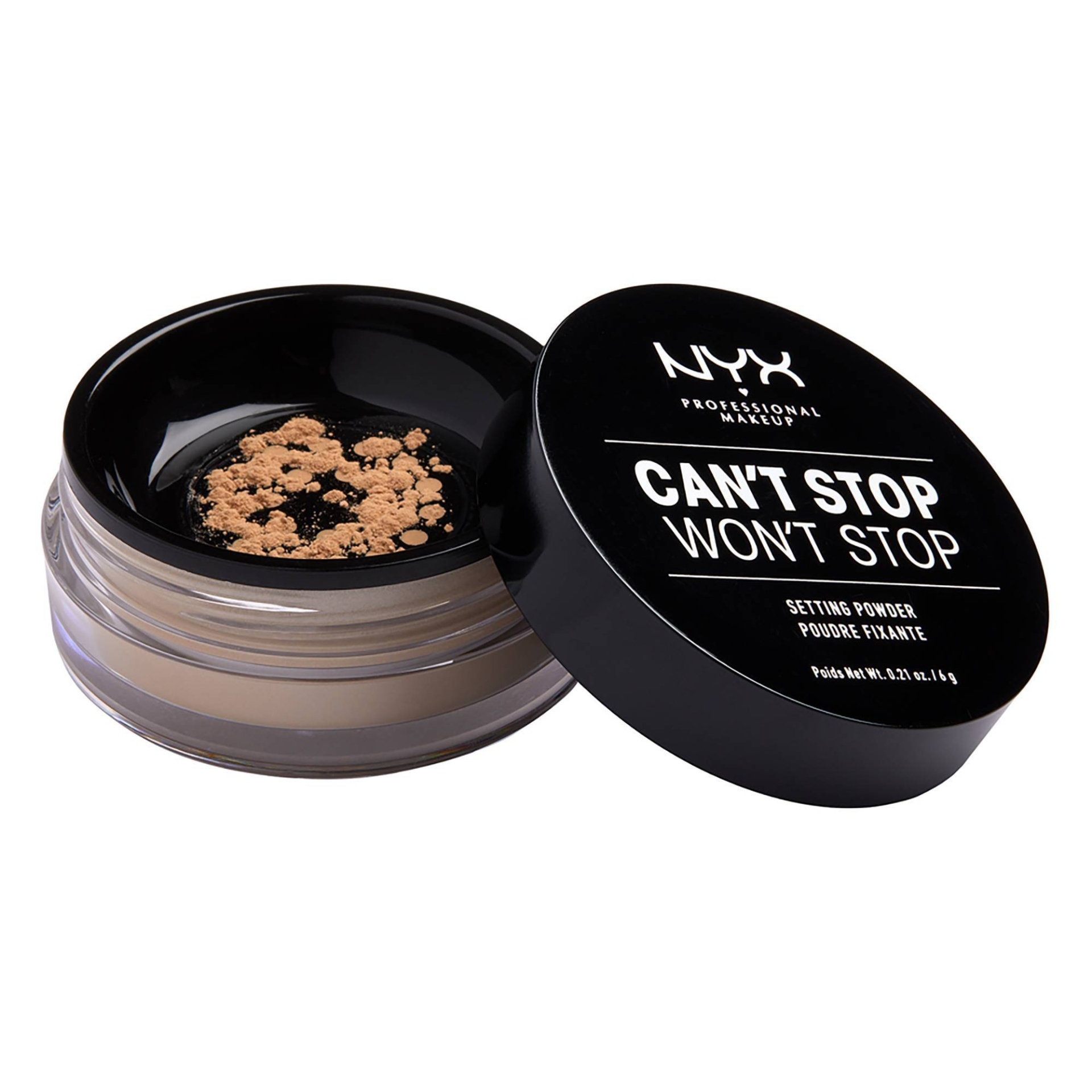 slide 1 of 4, NYX Professional Makeup Can't Stop Won't Stop Setting Loose Powder - Medium, 0.21 oz