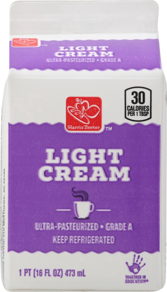 slide 3 of 5, Harris Teeter Light Cream, 16 fl oz