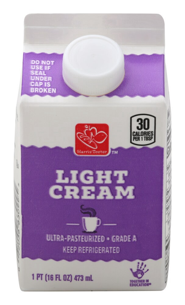 slide 1 of 5, Harris Teeter Light Cream, 16 fl oz