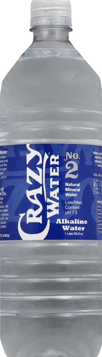 slide 4 of 5, Crazy Water Water, Alkaline, Natural Mineral, No. 2, 1 liter
