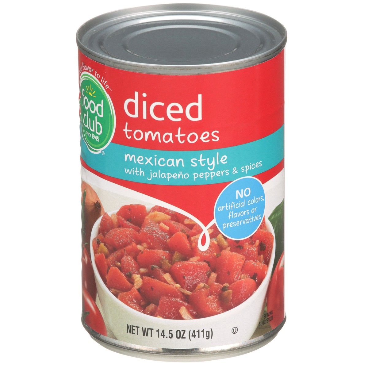 slide 3 of 9, Food Club Tomatoes Can Diced Mexican, 14.5 oz