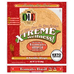 Olé Mexican Foods Olé Xtreme Wellness Tomato & Basil, 8" Flour Tortillas, Keto Certified