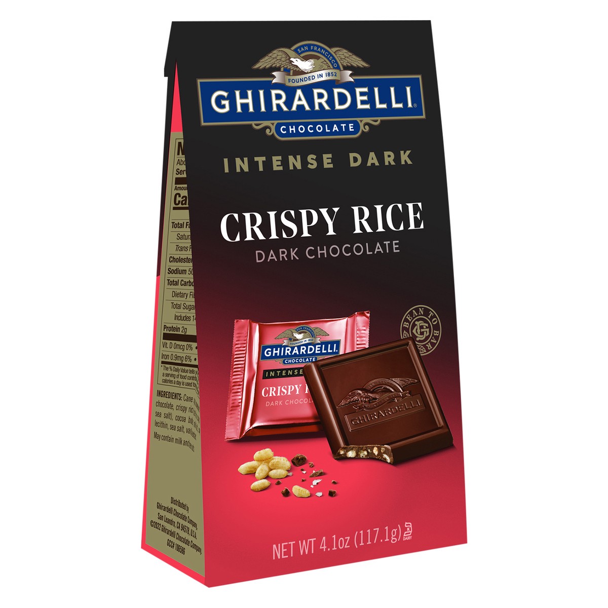 slide 6 of 9, Ghirardelli Intense Dark Crispy Rice Dark Chocolate Squares, 4.1oz, 4.1 oz