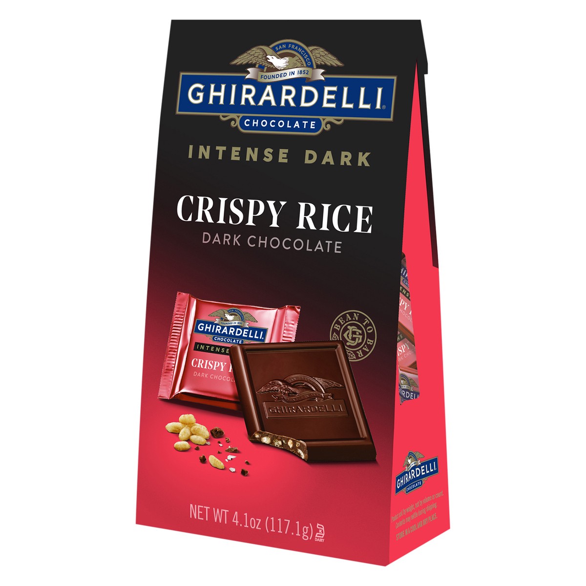 slide 7 of 9, Ghirardelli Intense Dark Crispy Rice Dark Chocolate Squares, 4.1oz, 4.1 oz