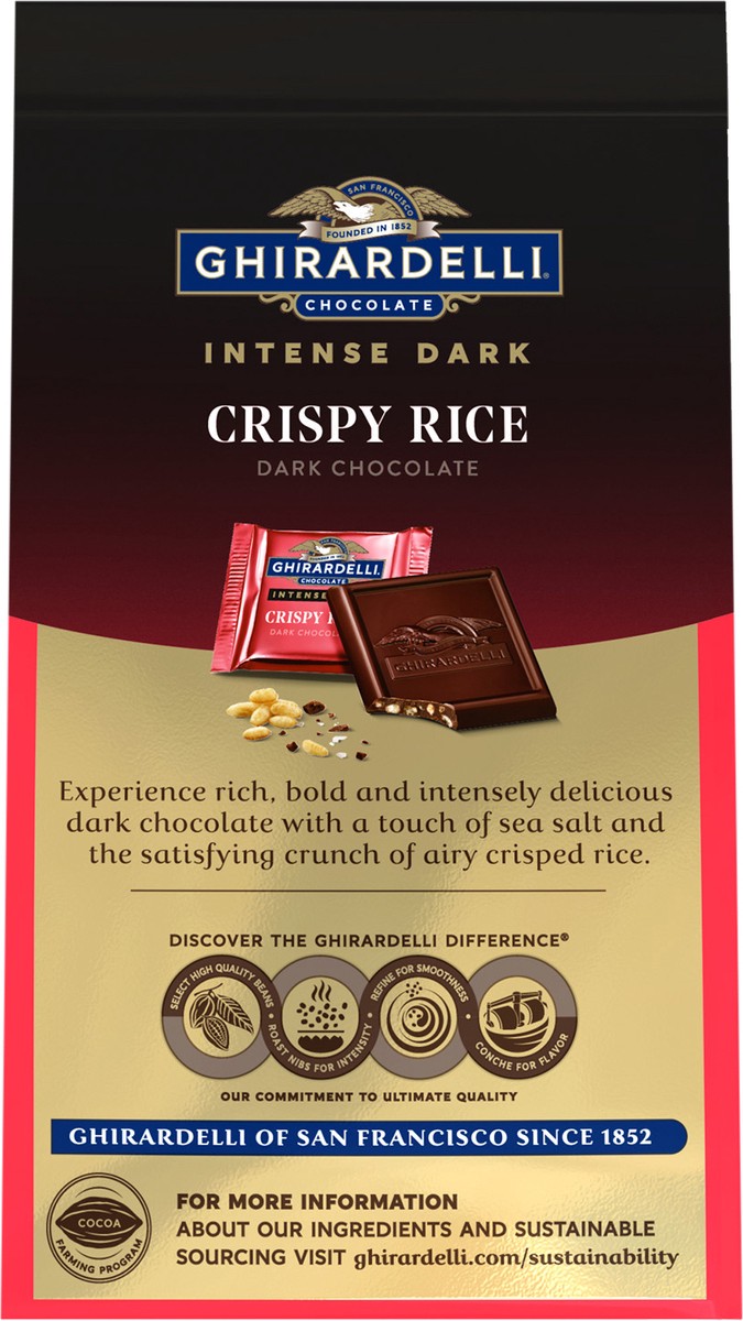 slide 5 of 9, Ghirardelli Intense Dark Crispy Rice Dark Chocolate Squares, 4.1oz, 4.1 oz