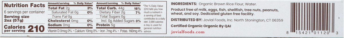 slide 3 of 13, Jovial Organic Gluten Free Brown Rice Capellini Pasta, 12 oz