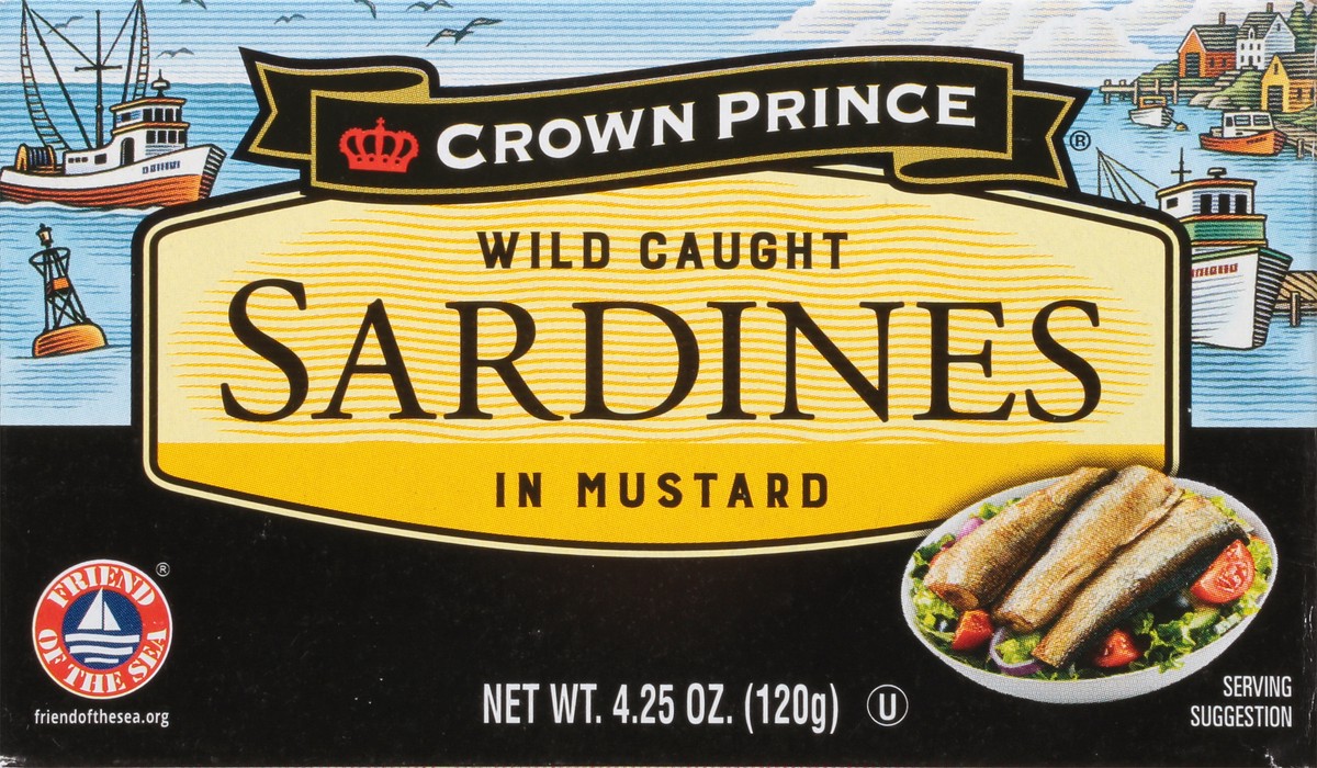 slide 4 of 13, Crown Prince In Mustard Sardines 4.25 oz Box, 4.25 oz