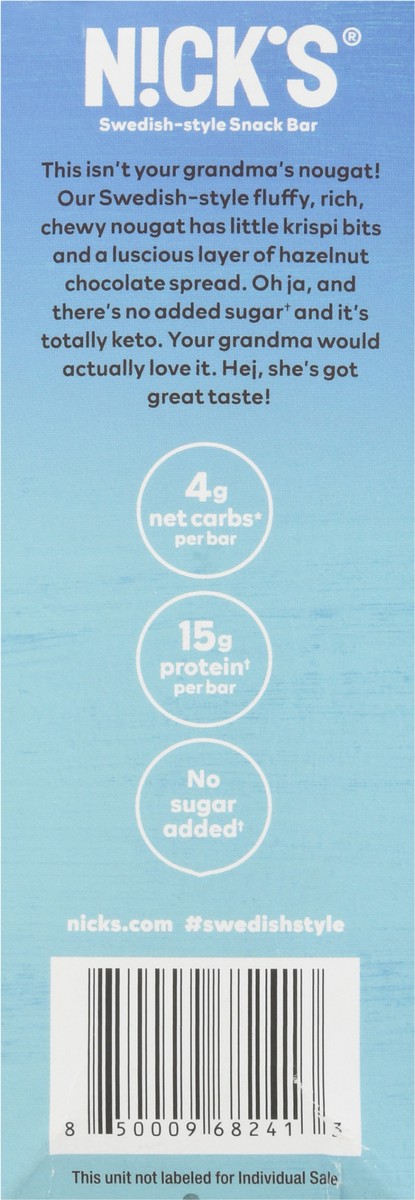 slide 5 of 9, N!cks N!Ck's Keto Snack Bar Krispi Nougat, 4 Ct, 7.04 Oz, 74 oz