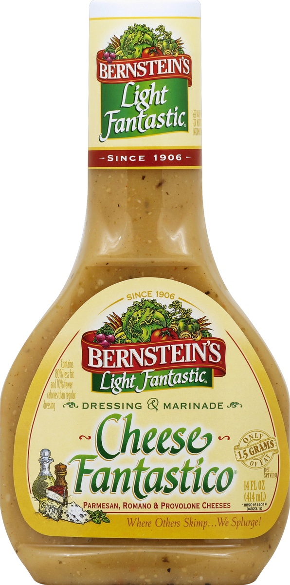 slide 2 of 2, Bernstein's Light Fantastic Cheese Fantastico Dressing & Marinade 14 fl oz, 14 fl oz