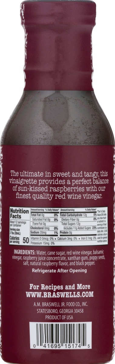 slide 8 of 9, Braswell's Raspberry Vinaigrette Dressing, 12 oz