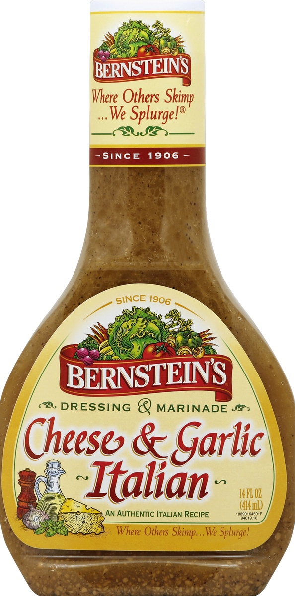 slide 2 of 2, Bernstein's Cheese & Garlic Italian Dressing, 14 fl oz