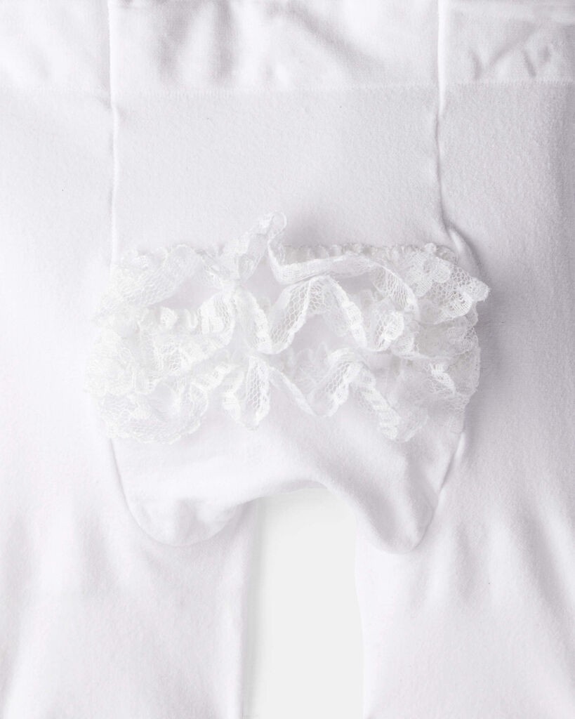 slide 2 of 2, Carter's Baby Girl 2-Pack Tights - Black/White Black/White 0-6, 1 ct