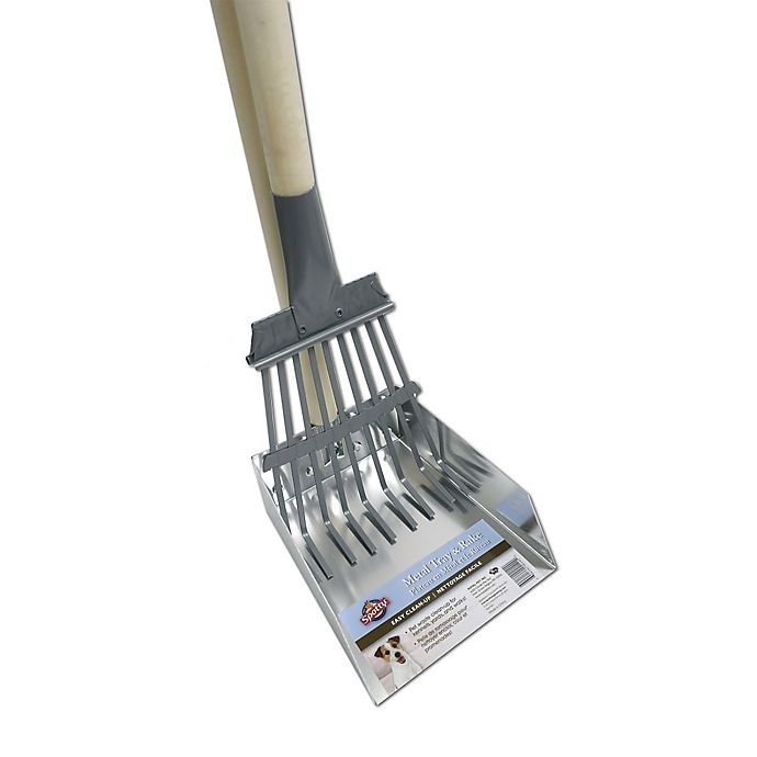 slide 2 of 3, Spotty Metal Tray and Rake Scooper - Silver/Beige, 1 ct